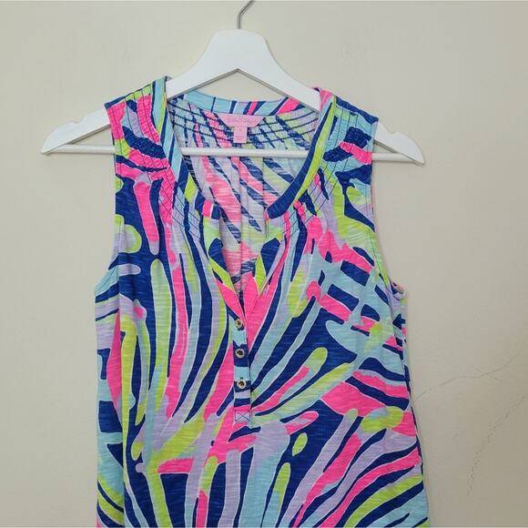 Lilly Pulitzer Sleeveless Essie Dress in Indigo Sea Dreamin - Picture 4 of 8